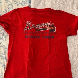 Red Short Sleeve Tee Atlanta Braves Since 1966